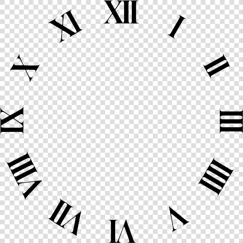 Clock Face Roman Numerals Time Clip Art   Roman Numeral Clock Png  Transparent PngTransparent PNG