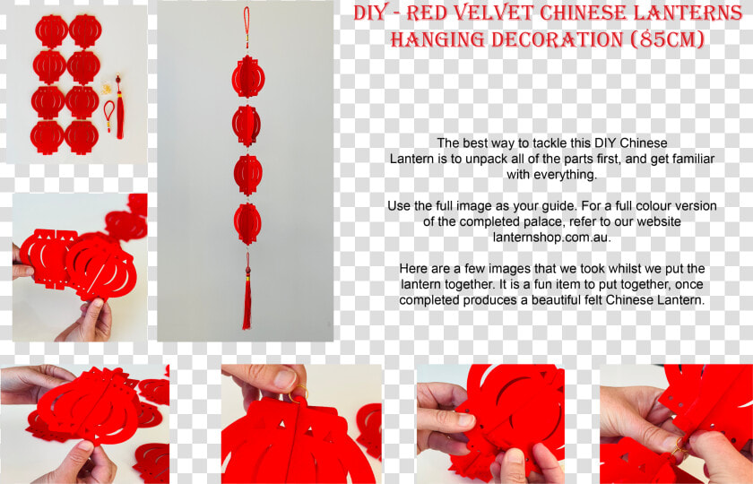 Red Velvet Chinese Lanterns Hanging Decoration   Rose  HD Png DownloadTransparent PNG