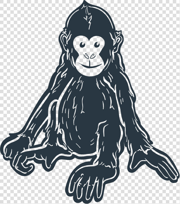 Files orangutan Grin Darkblue   Illustration  HD Png DownloadTransparent PNG