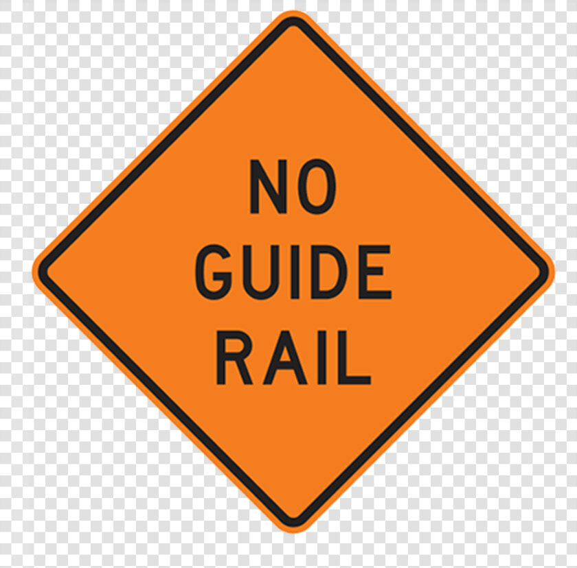 No Guide Rail   Orange Warning Road Signs  HD Png DownloadTransparent PNG