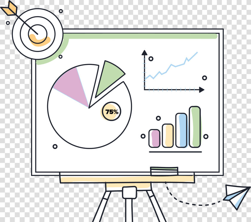 Illustration Of Charts And Graphs   Cartoon  HD Png DownloadTransparent PNG