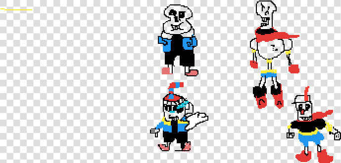 Cuphead And Mugman As Sans And Papyrus  HD Png DownloadTransparent PNG