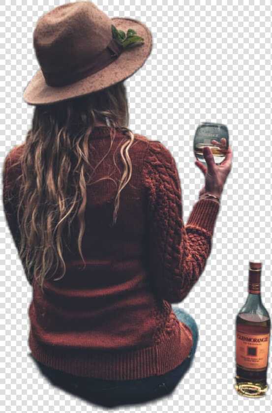  woman  back  girl  sitting  wine   Grand Marnier  HD Png DownloadTransparent PNG