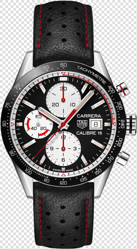 Watches   Cv201ap   Fc6429   Tag Heuer   Tag Heuer Carrera Calibre 16 Leather  HD Png DownloadTransparent PNG