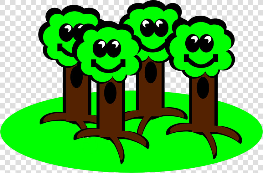 Tree Clipart Toddlers Save   Trees With Faces Cartoon  HD Png DownloadTransparent PNG