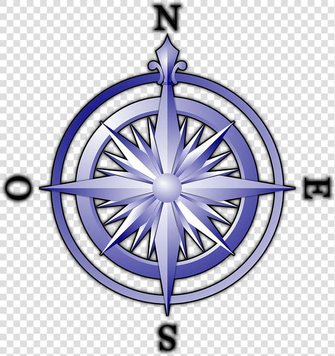 Blue Compass Svg Clip Arts   Puntos Cardinales Clipart  HD Png DownloadTransparent PNG