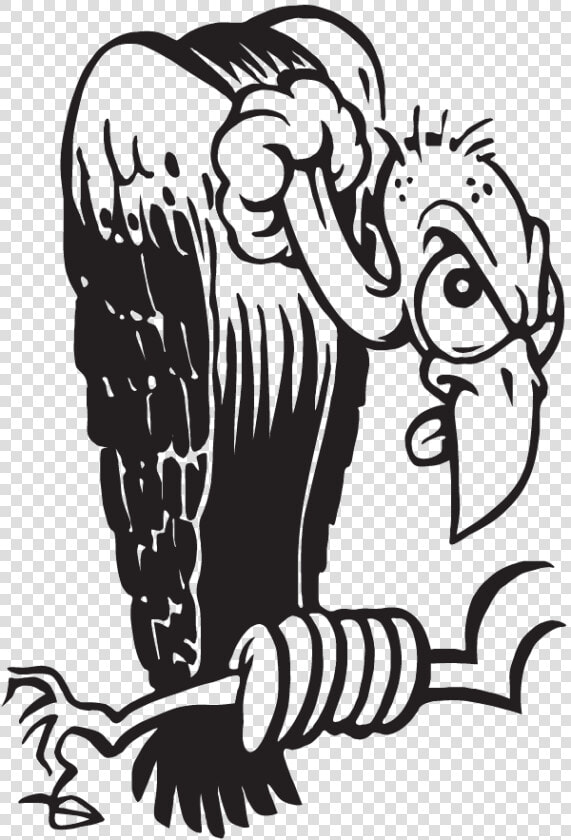 Cartoon Turkey Vulture Decal Svg Royalty Free Library   Cartoon Black And White Vulture  HD Png DownloadTransparent PNG