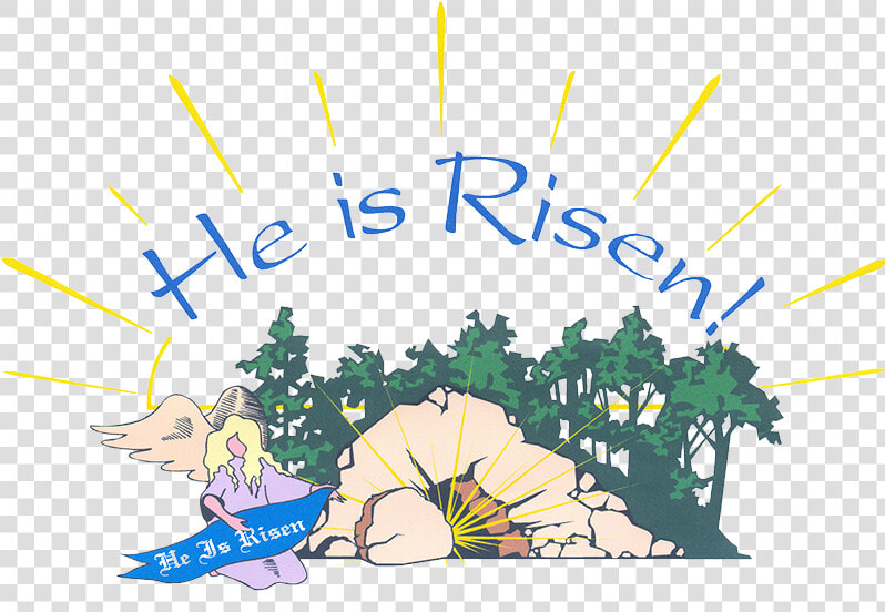 Transparent Christ Is Risen Clipart   Religious Easter Sunday Clipart  HD Png DownloadTransparent PNG