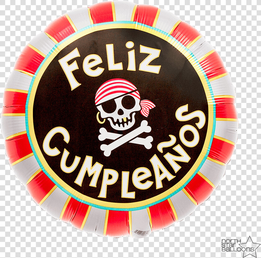 Feliz Cumpleanos Pirate Skull 18 In    Png Download   Circle  Transparent PngTransparent PNG