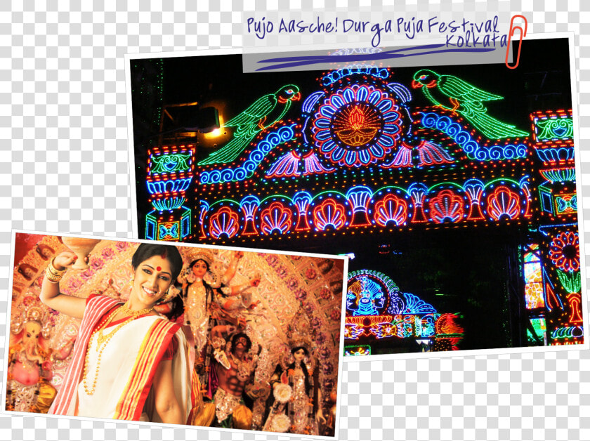 Kolkata Durga Puja Lighting  HD Png DownloadTransparent PNG