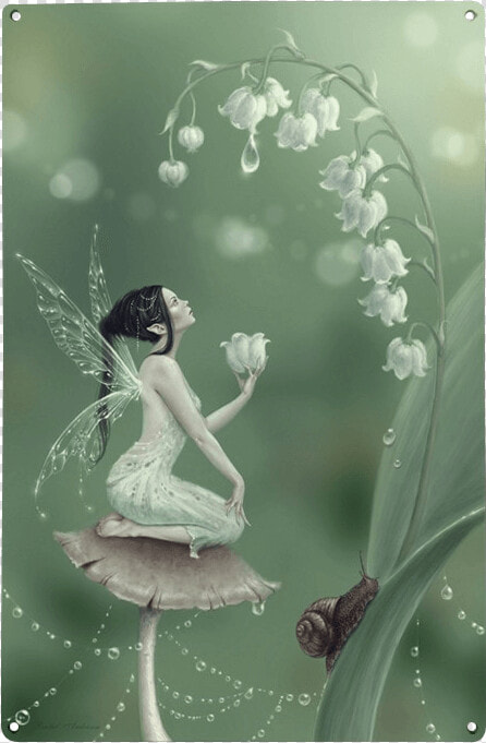 Lily Of The Valley Metal Fairy Sign   Flower Fairy Lily Of The Valley  HD Png DownloadTransparent PNG