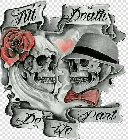 Tildeathdowepart Skeletons Marriage   Til Death Do Us Part Skulls  HD Png DownloadTransparent PNG