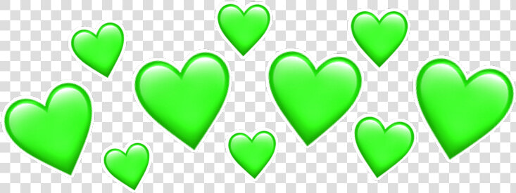  green  greenheart  emoji  emojiiphone  emojicrown   Orange Heart Emoji Crown  HD Png DownloadTransparent PNG