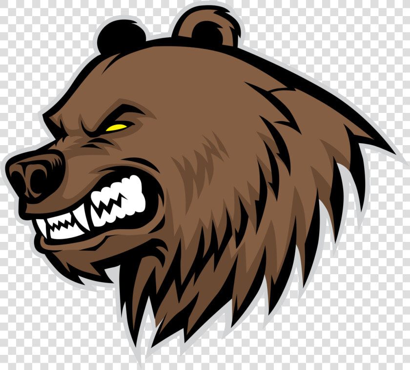 Fang Drawing Roar   Cartoon Grizzly Bear Drawing  HD Png DownloadTransparent PNG