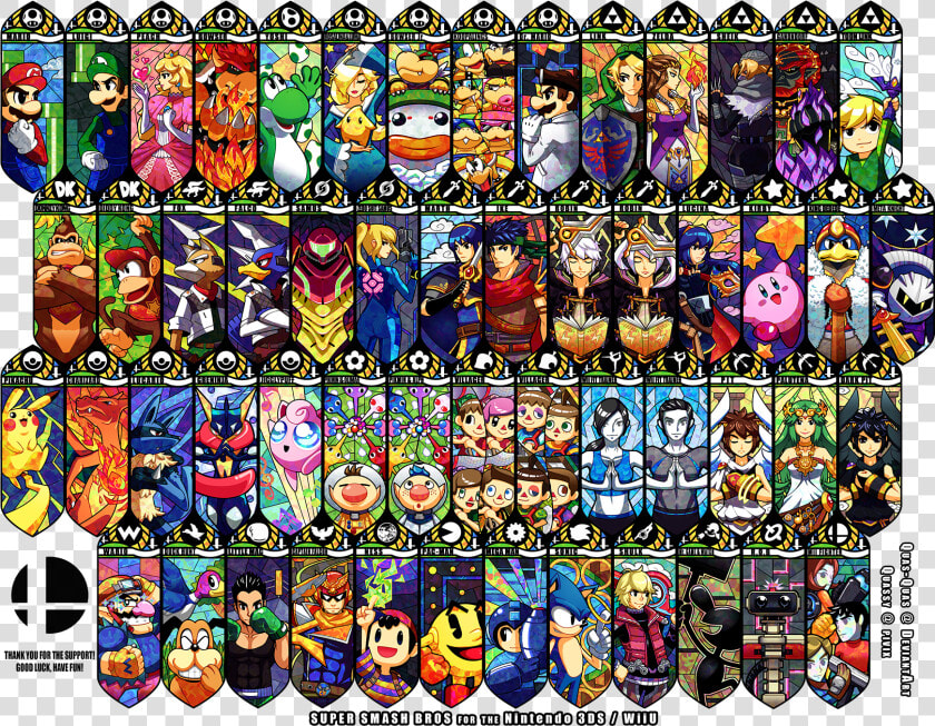  super Smash Brothers   video Games   nintendo  Wallpaper   Smash Bros Characters Art  HD Png DownloadTransparent PNG