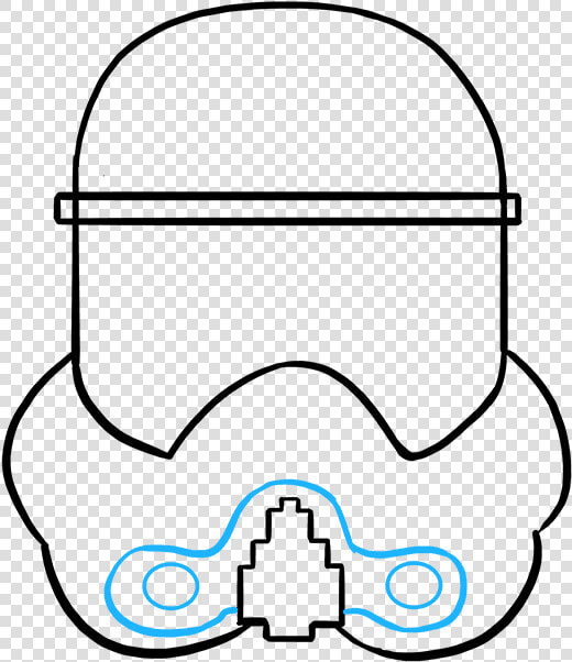 How To Draw Stormtrooper Helmet   Stormtrooper Helmet Draw  HD Png DownloadTransparent PNG