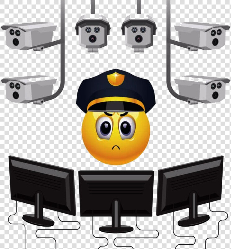 Vigilancia Con Camaras   Security Smiley Face  HD Png DownloadTransparent PNG