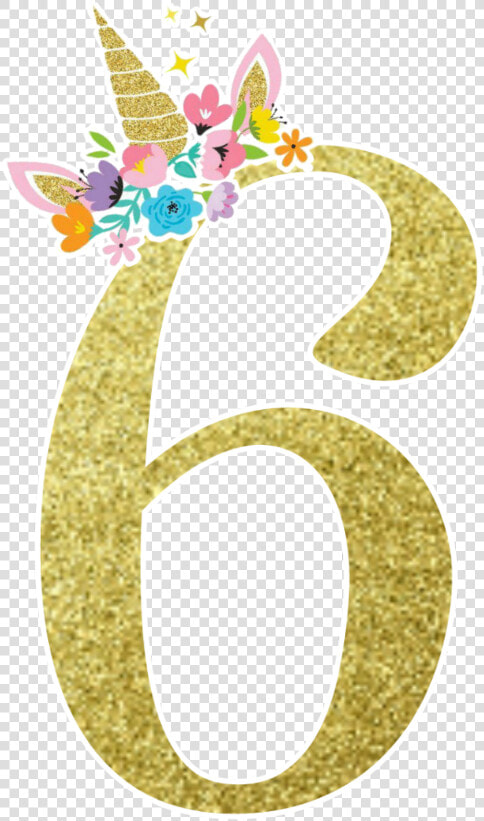  six  6  number6  number  numero  glitter  unicornio   Glitter Number 6 Png  Transparent PngTransparent PNG