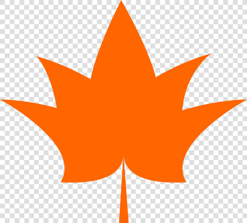 Maple Leaf One Color Flat Clip Arts   Maple Leaf Clipart Orange  HD Png DownloadTransparent PNG