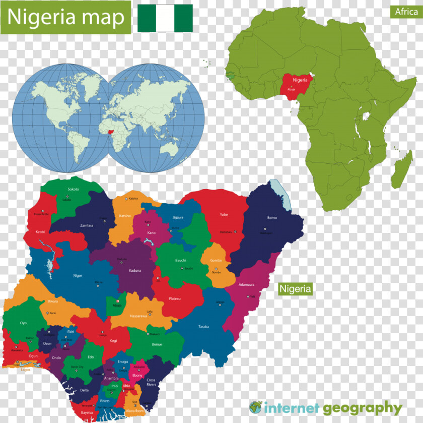 A Map To Show The Location Of Nigeria   Largest Ocean In Nigeria  HD Png DownloadTransparent PNG