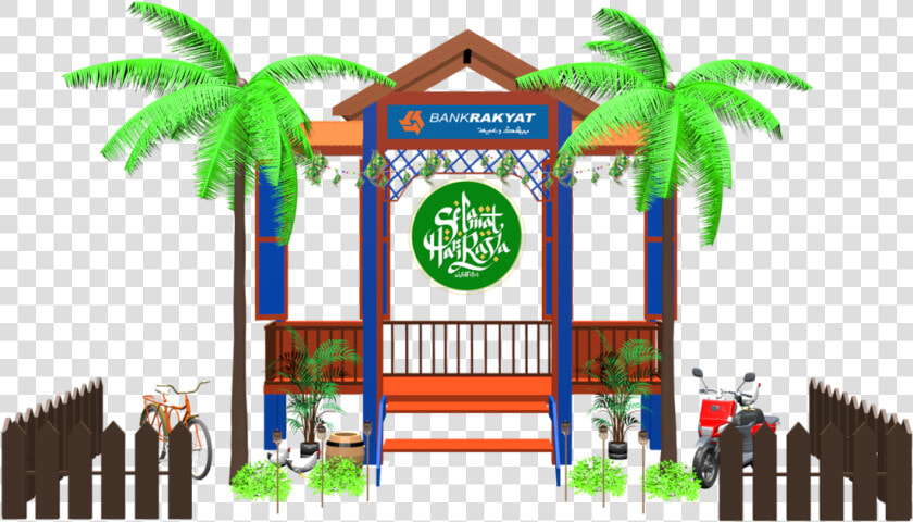 Hari Raya 3d Png House   Attalea Speciosa  Transparent PngTransparent PNG