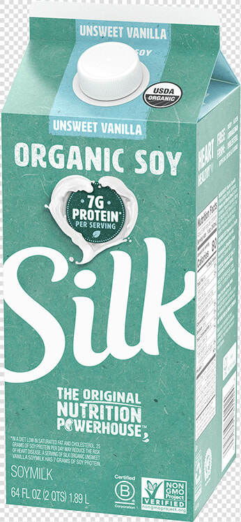 Silk Organic Unsweetened Vanilla Soymilk  HD Png DownloadTransparent PNG