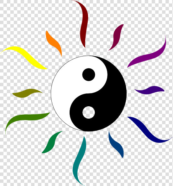 Transparent Yang Png   Rainbow Yin Yang Symbol  Png DownloadTransparent PNG