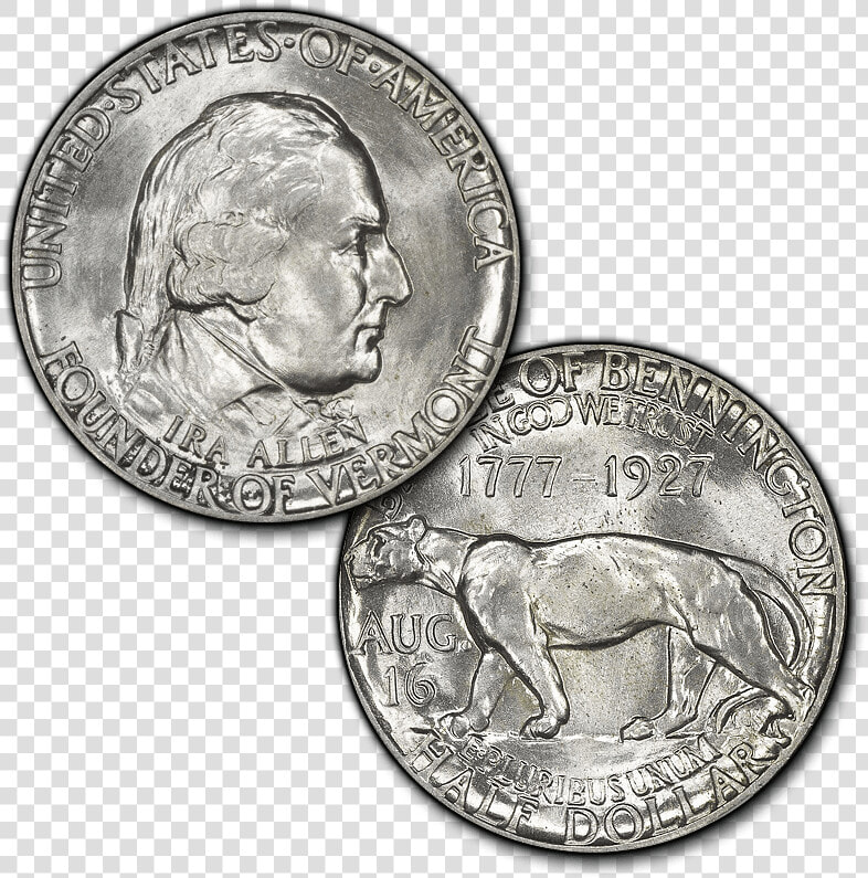 1927 Vermont Silver Commemorative Half Dollar  HD Png DownloadTransparent PNG