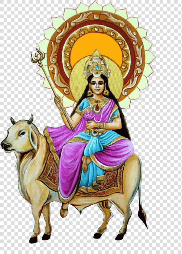 Maa Shailputri Navratri Wish  HD Png DownloadTransparent PNG