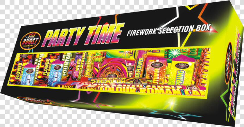 Party Time Selection Box Firework  HD Png DownloadTransparent PNG