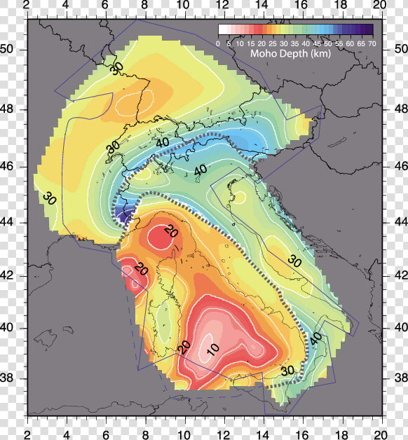 Moho Depth Italy  HD Png DownloadTransparent PNG