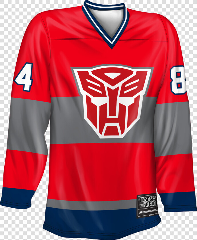 Optimus Prime Hockey Jersey   Hockey Jersey T Shirt  HD Png DownloadTransparent PNG