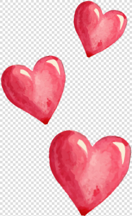  coração  heart  freetoedit  remix  emogi  vermelho   Red Watercolor Hearts Png  Transparent PngTransparent PNG