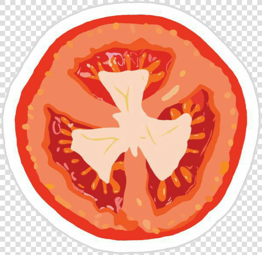 Tomato Sticker Clipart   Png Download   Rodaja De Tomate Dibujo  Transparent PngTransparent PNG