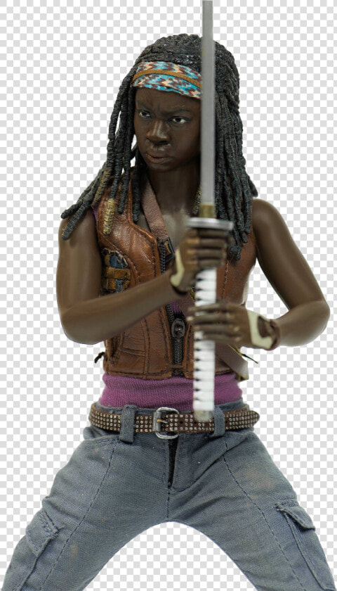 Threezero The Walking Dead Michonne Figure Toyslife   Michonne  HD Png DownloadTransparent PNG