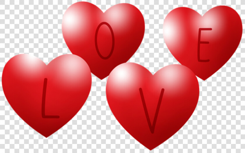 Heart Love Happy Valentines   4 Love Hearts Clip Art  HD Png DownloadTransparent PNG