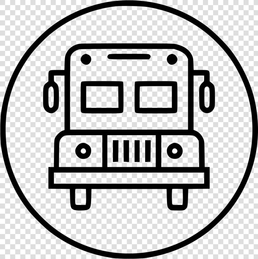 School Education Bus Student Travel Picnic Fun   Black And White Road Trip Icon  HD Png DownloadTransparent PNG