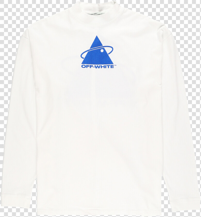 Off White Triangle Planet Long Sleeve Oversized T Shirt   Cardigan  HD Png DownloadTransparent PNG