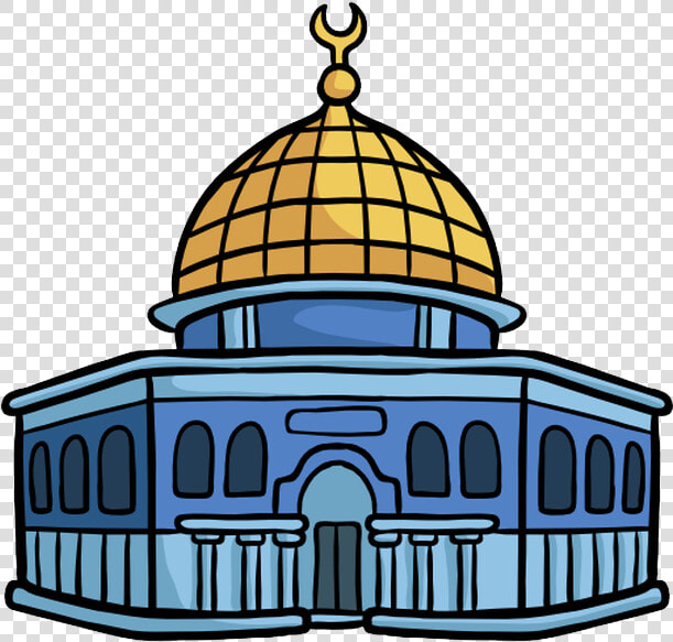 Jerusalem Drawing Aqsa   Dome Of The Rock Drawing Easy  HD Png DownloadTransparent PNG