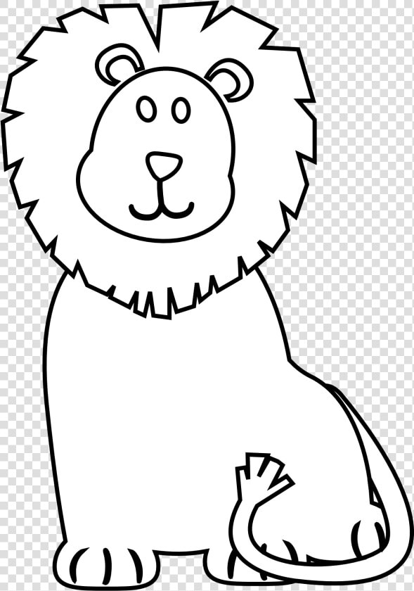 Colorful Animal Lion Black White Line 1979px   Lion Clipart Black And White  HD Png DownloadTransparent PNG