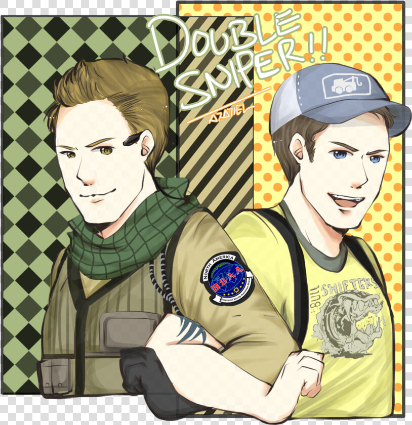 Resident Evil 6 X Left 4 Dead 2 piers X Ellis double   Resident Evil 6 X Left 4 Dead 2 Fan Art  HD Png DownloadTransparent PNG