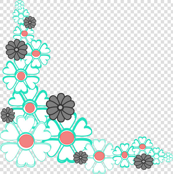 Flower Corner Clipart   Flower Clipart Corner Border Frame  HD Png DownloadTransparent PNG