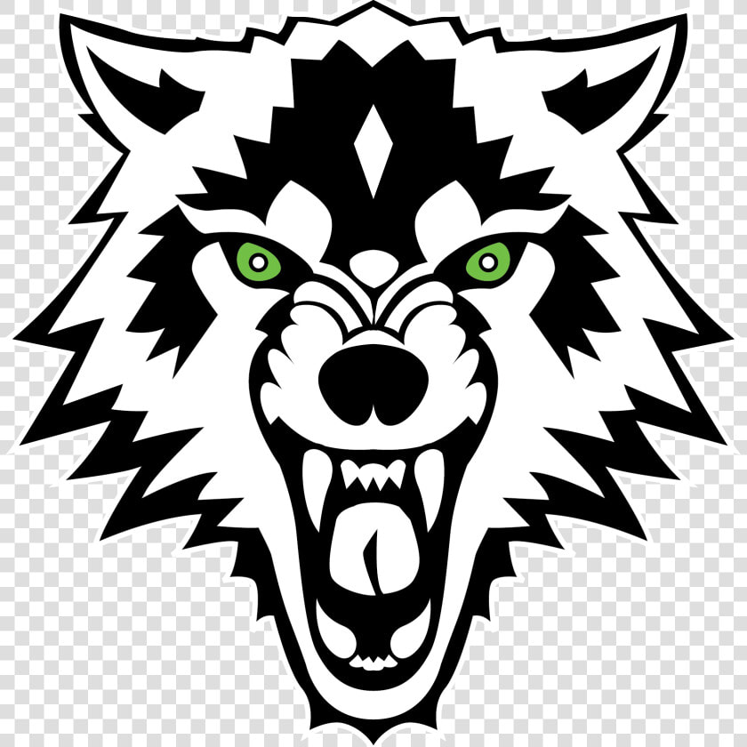 Wolves Field Hockey Logo   Wolf Face Clipart Black And White  HD Png DownloadTransparent PNG