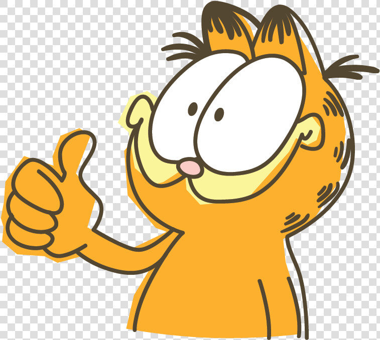 Garfield Line Messaging Sticker   Thumbs Up Sticker Png  Transparent PngTransparent PNG