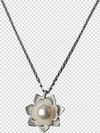 Luo Linglong S925 Sterling Silver Pearl Necklace Female   Locket  HD Png DownloadTransparent PNG