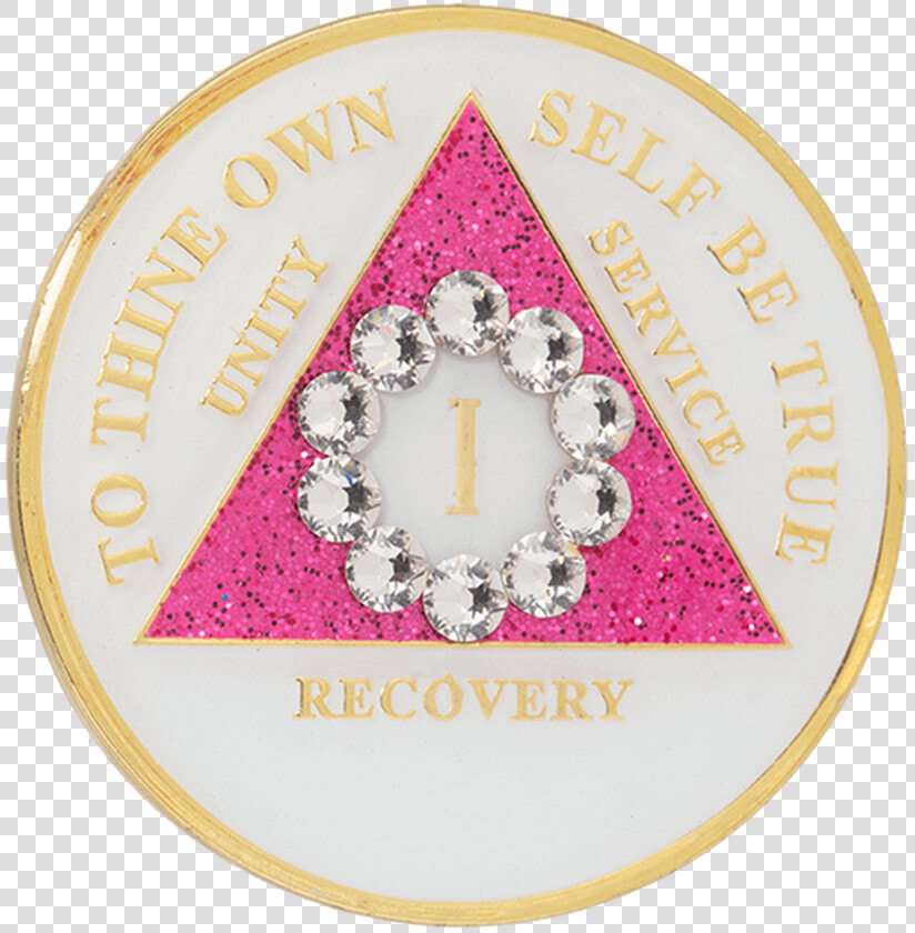 Aa Glow In Dark  Pink Glitter W  Bling Medallion  HD Png DownloadTransparent PNG