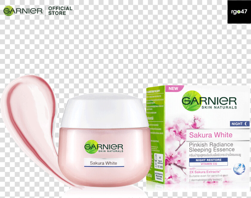 Garnier Sakura White Pinkish Radiance Sleeping Nig   Garnier Sakura White Pinkish Radiance Moisturizing  HD Png DownloadTransparent PNG