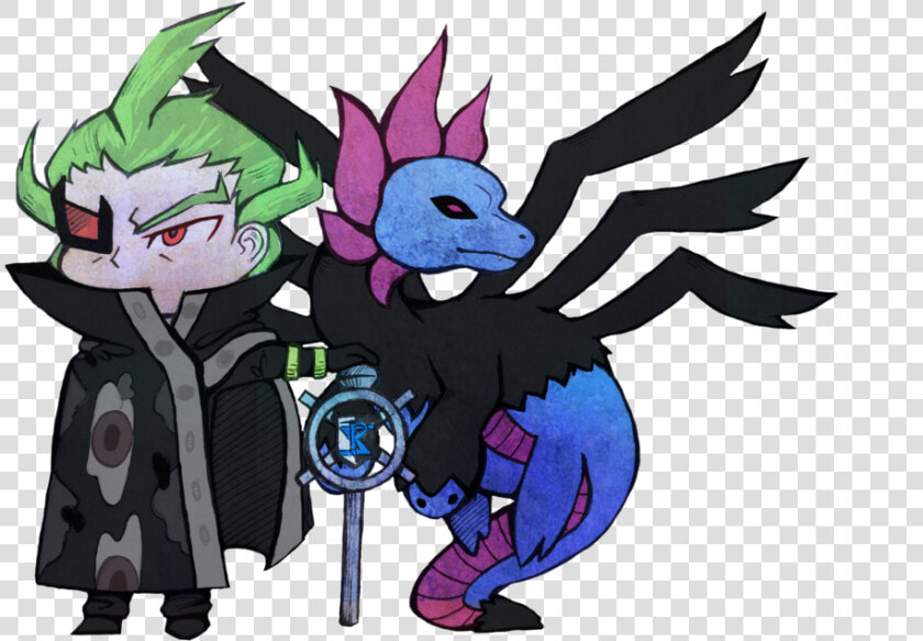 Ghetsis And His Hydreigon By Ultimateshuu   Pokemon Ghetsis And Hydreigon  HD Png DownloadTransparent PNG