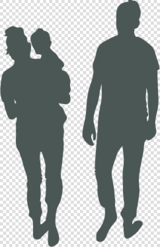 Silhuouette Of Two Adults  One Adult Is Carrying A   Tatuaje De Silueta De Familia  HD Png DownloadTransparent PNG