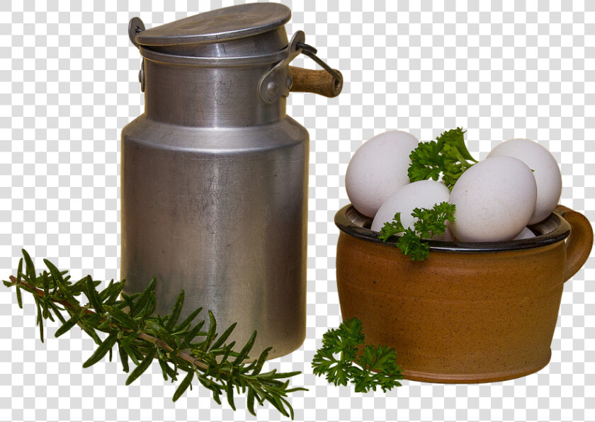 Milk Can  Pot  Egg  The Wax Pot  Clay Pot  Parsley   Pot De Lait Png  Transparent PngTransparent PNG